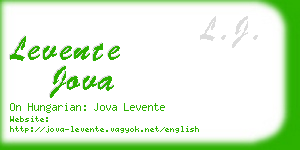 levente jova business card